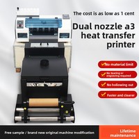 Machine d'impression numérique textile DTF à encre blanche par transfert thermique A3 tout-en-un, imprimante de motifs pour T-shirts de style offset avec tête Epson