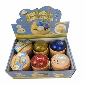 Jouet anti-stress souple et scintillant en forme de dumpling, avec boîte de cuisson vapeur, coloré, en provenance des États-Unis - Product Image 5