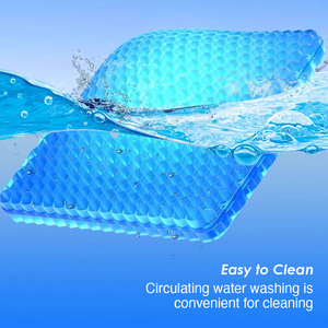 Coussin de siège de voiture personnalisé en gel TPE respirant épais, prix d'usine, 38*32 cm, housse de coussin tricotée - Product Image 5