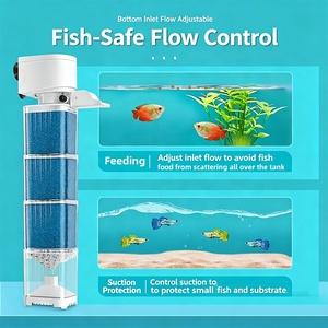 Filtro de Aquário Multifuncional 6 em 1 Moderno de Plástico com Sifão Submersível, Esponja Interna, Bio Bolas e Bomba de Oxigenação - Product Image 6