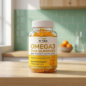 Bonbons gélifiés rafraîchissants à l'orange, riches en DHA et en vitamine E, favorisent la santé cardiaque et articulaire. - Product Image 1