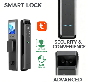 Serrure de porte intelligente sans clé avec empreinte digitale, WiFi, stockage cloud et caméra, adaptée à divers types de portes - Product Image 3