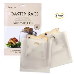PTFE Coated Non-sticky High Tempreturer Resistances Non-toxic Reusable Toast Bag