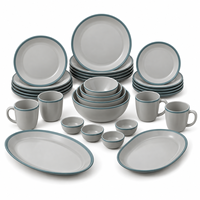 Ensemble d'assiettes en mélamine prêtes à être expédiées, incassables, compatibles lave-vaisselle, vaisselle en mélamine pour une utilisation quotidienne
