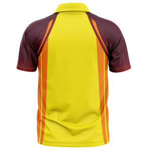Formula1 Industries FI-2107 Custom Design Yellow Color Sublimation Unisex <b>Cricket</b> Jersey - Product Image 2