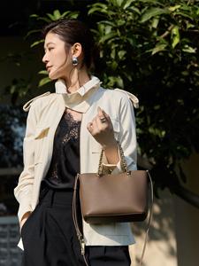Unbranded Genuine Leather Tote Bag Vertical Shoulder Purse Quiet Luxury <strong>UK</strong> France Commute Private Label Wholesale - Product Image 4