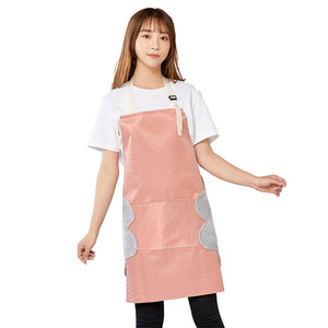 Delantal a Rayas de Algodón y Lino con Cintura Elástica y Bolsillos, Delantal de Cocina para Adultos, Resistente al Aceite, para Uso Diario - Product Image 5