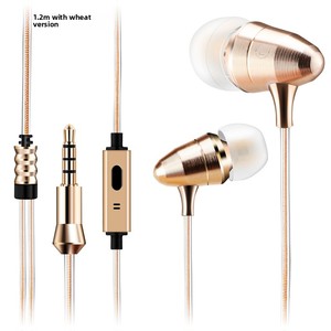 D04 Metal Heavy Bass K-Song auricolari auricolari sportivi HIFI con <span class=keywords><strong>testa</strong></span> d'oro 3.5mm cablati vendita transfrontaliera - Product Image 1