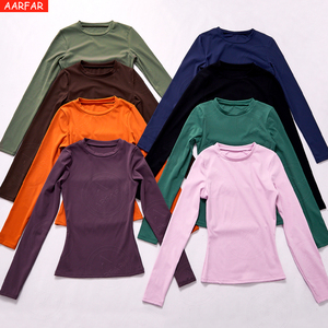 Set <span class=keywords><strong>Fitness</strong></span> da palestra a basso MOQ abbigliamento da allenamento per donne Slim Fit maglietta a maniche lunghe e Leggings da Jogging Set abbigliamento sportivo Yoga - Product Image 2