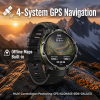 NOUVELLE Montre Intelligente GPS Sportive avec Carte Hors Ligne, Batterie 1200mAh, Boussole, Étanche IPX8, Lampe Torche et Assistant Vocal