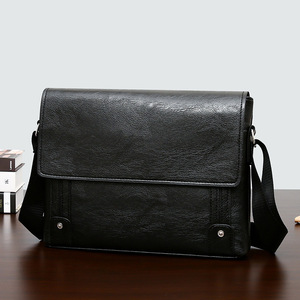 Nouvelle <span class=keywords><strong>sacoche</strong></span> en PU <span class=keywords><strong>horizontale</strong></span> décontractée, sac à bandoulière, <span class=keywords><strong>sacoche</strong></span> d'ordinateur, sac messager en cuir de haute qualité pour hommes - Product Image 1