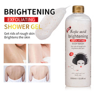 1000ml Kojic Acid Douchegel Parfum Langdurige Reiniging Exfoliërend Hydraterend Verlichtende Body Wash Crème voor Groothandel