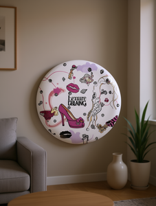 Specchio Decorativo Rotondo Lexuire Stile Hollywood Glamour 1 Pezzo - Product Image 2