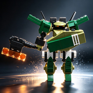 ชุดของเล่นประกอบหุ่นยนต์แปลงร่าง DIY Patrol Trooper หมายเลข 2 ตัวต่อบล็อกเสริมทักษะ STEM - Product Image 6
