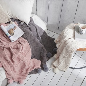 Couverture épaisse tricotée en Polyester, tendance chinoise, couverture tissée, Boho, grande taille, vente en gros, pour l'<span class=keywords><strong>hiver</strong></span> - Product Image 1
