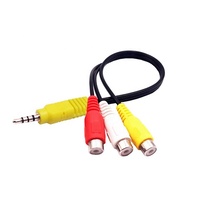 Câble répartiteur audio/vidéo coaxial torsadé mâle RCA 3,5 mm vers femelle pour lecteur DVD, caméra, haut-parleur de voiture, moniteur - ISO9001