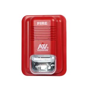 Fire Alarm Sounder dan Flasher Kualitas Baik Asenware 12V 24V Strobo Sounder Biaya Rendah