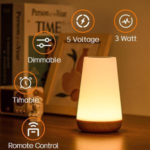 Charging Intelligent Dimmable Touch Lamp <strong>with</strong> <strong>Remote</strong> Controller Night <strong>Light</strong> USB Rechargeable Night <strong>Light</strong> for Bedroom - Product Image 4