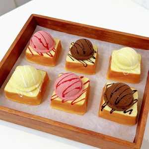 Juguete Blandito de Silicona con Forma de Pan Tostado y Helado, de Recuperación Lenta, Antiestrés, Novedad - Product Image 2