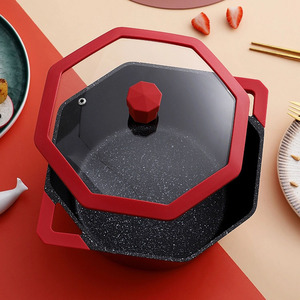 Sanière — ensemble d'ustensiles de cuisine en Aluminium moulé sous pression, 7 pièces, couleur rouge, vente en gros - Product Image 5