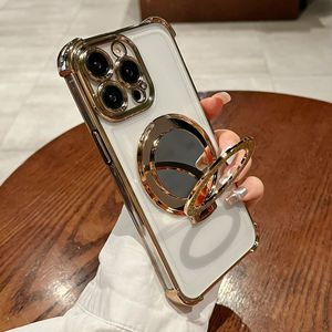 Funda de lujo con soporte magnético y espejo para iPhone 17, 16, 15, 14, 13, 12, 11 Pro Max, XS Plus, venta al por mayor del fabricante - Product Image 2