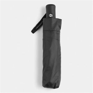 Parapluie compact entièrement automatique à trois plis, ouverture automatique, coupe-vent, portable, résistant à la pluie, imperméable, en nylon 190T noir - Product Image 1