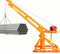 Mini-grue de levage portative en gros d'usine, cadre en acier épaissi, rotation à 360 degrés, capacité de levage de 200 kg