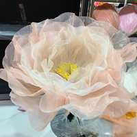 Pivoine géante en soie à ouverture et fermeture automatiques, fleurs motivantes avec lumières LED, décorations pour mariage et fêtes
