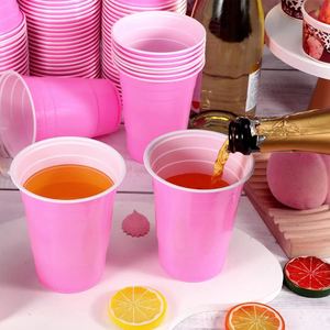 <span class=keywords><strong>Vasos</strong></span> de Cerveza de Plástico Rosa de 16 oz, Resistentes a los Golpes, Reutilizables y Apilables, para <span class=keywords><strong>Beer</strong></span> <span class=keywords><strong>Pong</strong></span>, Fiestas al Aire Libre y Bodas - Product Image 6