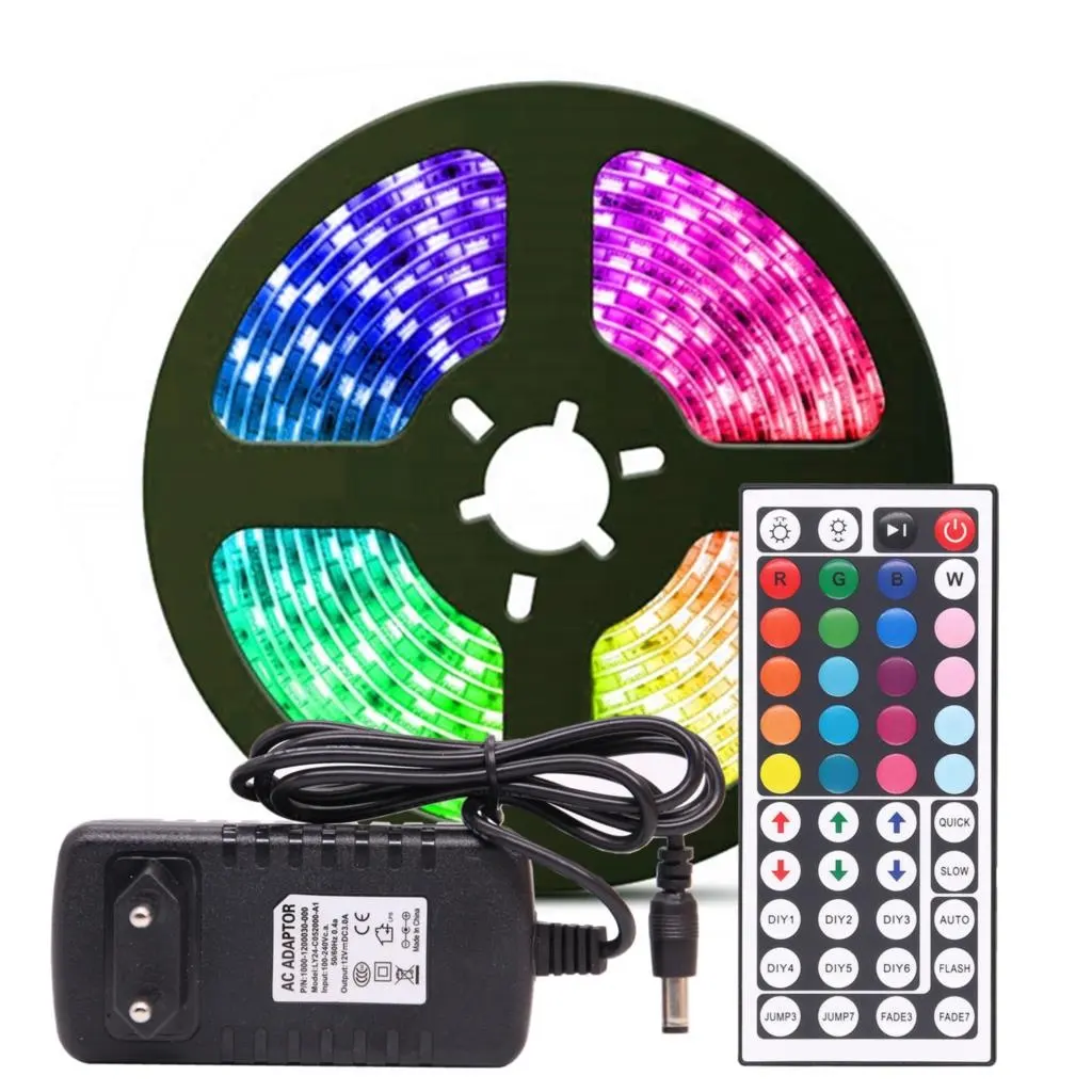 USB 5V บลูทูธ 5050RGB ไฟ LED แบบยืดหยุ่นพร้อมแถบแสงโดยรอบพื้นหลังทีวี SMD RGB5V