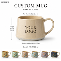 Tasses à café en porcelaine de 400 ml en gros du fabricant, avec logo personnalisé imprimé à la main, compatibles lave-vaisselle et micro-ondes