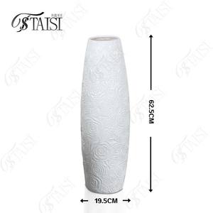 V259 Décoration intérieure en céramique blanche grands vases coin salon décoratif <span class=keywords><strong>grand</strong></span> <span class=keywords><strong>vase</strong></span> de <span class=keywords><strong>sol</strong></span> pour l'herbe de la <span class=keywords><strong>pampa</strong></span> - Product Image 6