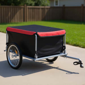 Remolque de Bicicleta Negro y Rojo, Modelo D0100HHE5XP, Capacidad de Carga Máxima de 143.3 Lb - Product Image 2