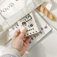 Carnet à spirale A7 72 x 105 mm, 100 feuilles lignées, couverture en carton 250 g/m², motif chien mignon, pour étudiants et cadeaux