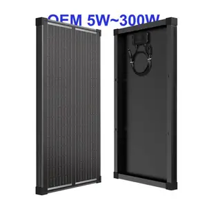 canadia Solar Panel cell Monocrystalline and Polycrystalline 150w 100w 50w 18v all black solar panels