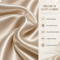 Tissu satiné en polyester de qualité supérieure, tissage cinq fils, finition lisse et brillante, pour abayas, robes et mode modeste de luxe