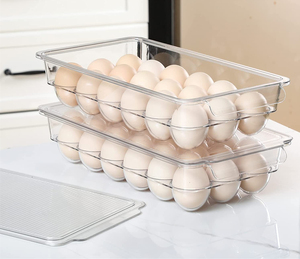 Hộp Đựng Trứng Bằng Nhựa Cho Tủ Lạnh Hộp Đựng Trứng Tủ Lạnh Hộp Sắp Xếp Có Nắp 18 Đếm Bán Sỉ Có Thể Xếp Chồng Lên Nhau - Product Image 6