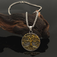 Colliers ras du cou pour hommes, style rétro nordique viking, pendentif arbre de vie, nouvelle tendance bijoux