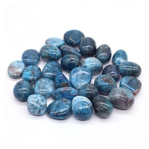 Pierre roulée d'apatite bleue en gros, très demandée, [boho] – Pierre décorative sculptée brute pour attirer la richesse - Product Image 1