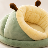 Nid pour animaux de compagnie en forme d'avocat, lit pour chat en peluche pour un sommeil profond, maison pour animaux de compagnie en coton lavable pour petits chiens et chats, 3 tailles, gris, vert