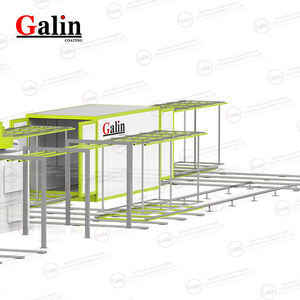 갈린 수동 분말 코팅 라인 다단계 변속기 접지 트롤리 오븐 오버 헤드 걸이 레일 2 면 스프레이 알루미늄 - Product Image 6