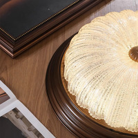 Nordique rétro cristal sable verre luxe chambre plafonnier hôtel résidence décoratif Simple moderne français Design plafonnier