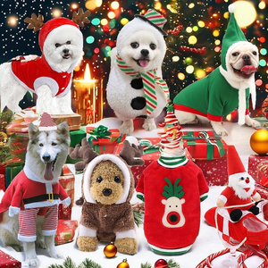 Pet köpek boynuzları kış sıcak pamuk XL Chihuahua Yorkie kıyafet kapşonlu giyim kostüm ceket noel köpek giysileri - Product Image 2