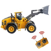 Juguete de Control Remoto de Aleación 9CH, Bulldozer RC con Sonido, Luces LED, Batería, Cargador de Ruedas Multidireccional YIGONG BC1057