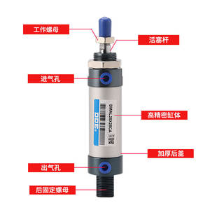 Miniature MAL16 Cylindre 20 en alliage d'aluminium, composants pneumatiques, fabrication, 25X32*40, tige de piston, état neuf ou d'occasion, fonctionnant à l'air comprimé - Product Image 1