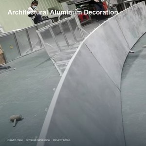 Panneaux muraux en aluminium courbés modernes, imperméables pour l'extérieur des bâtiments, design contemporain en PVDF - Product Image 2