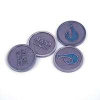 Marqueurs de balle de golf personnalisés en fer, écologiques et durables, finition argent antique, émail souple et dur, protection UV, 25 mm