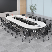 Table de conférence moderne sans fil bureau de formation en bois pour le bureau ou l'école pour meubles de salle de conférence ou hôtel