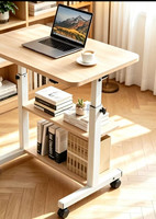 Bureau d'ordinateur portable pas cher, table d'étude pour dortoir, maison, chambre simple, table de chevet mobile réglable en hauteur