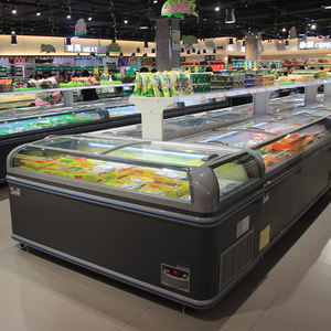 Vitrine Réfrigérée pour Aliments Surgelés, Congélateur Commercial <span class=keywords><strong>en</strong></span> Îlot pour Supermarché, Congélateur Coffre à Température Unique avec Porte Coulissante <span class=keywords><strong>en</strong></span> Verre et Éclairage LED - Product Image 6